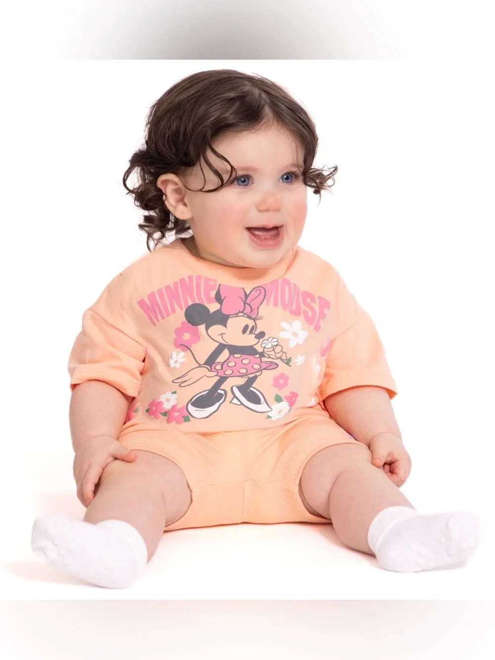 Minnie Mouse Baby Girls Graphic Tee and Bike Shorts Set, 2-Piece